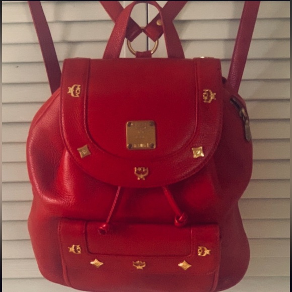 MCM “AUTHENTIC” VINTAGE PEBBLE LEATHER BACKPACK - Picture 2 of 16